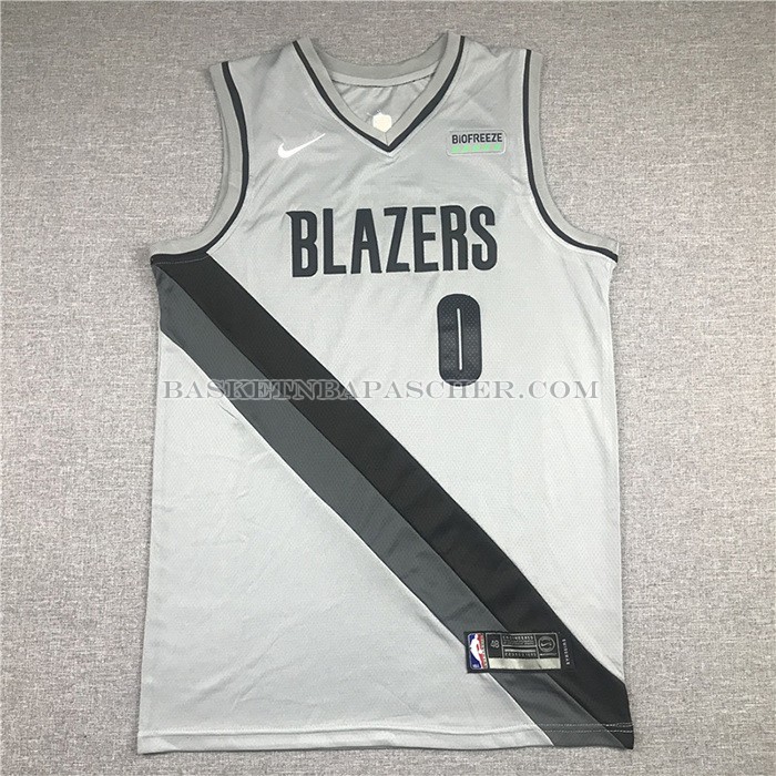 Maillot Portland Trail Blazers Damian Lillard Earned 2020-21 Gris